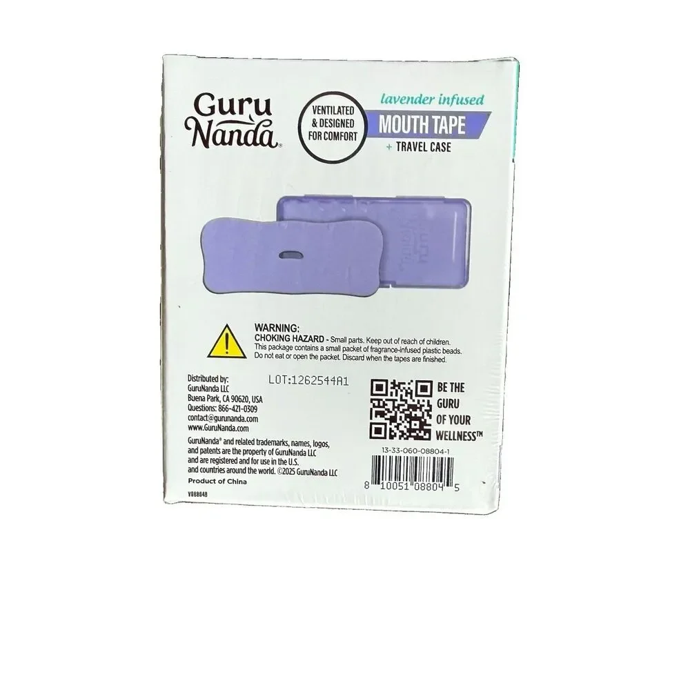 Guru Nanda Mouth Tape and Travel Case for nasal breathing 60 Mouth Tapes & case